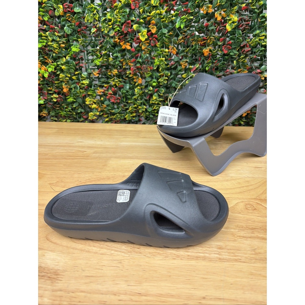 Adidas Adicane Slide Slip On Outdoor Sandals‎ Shoes HQ9915 Black Women 6 NEW NWT